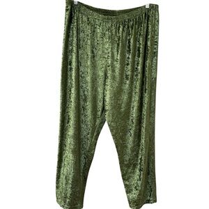 Vtg 90s Pull on crushed velvet pants with elastic waist band, 2x